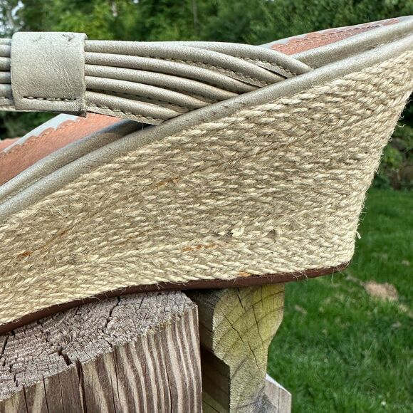 Clarks Artisan Wedge Sandals Heels Womens Size 9 M - Picture 7 of 10